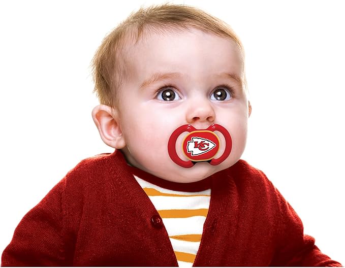 BabyFanatic Pacifier 2-Pack - NFL Kansas City Chiefs - Officially Licensed League Gear