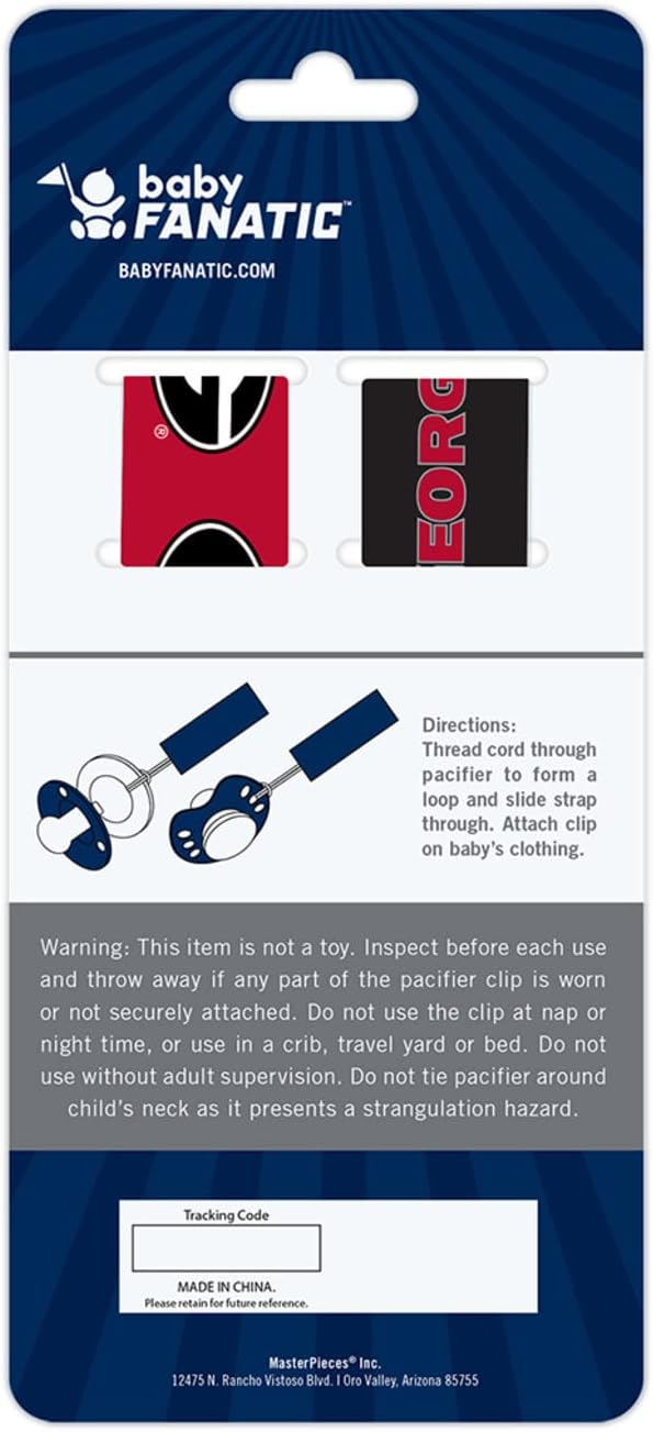 BabyFanatic Officially Licensed Unisex Pacifier Clip 2-Pack - NCAA