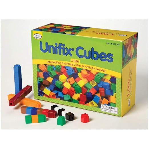 Didax Unifix Cubes,Set of 1000,(Pack of 4)