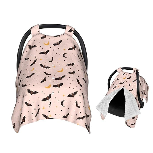 Halloween Bat Baby Car Seat Canopy Nursing Cover for Newborn Car Seat Breastfeeding Covers Blanket Newborn Shower Gift