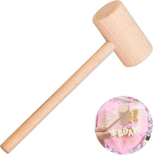 ZAUGONTW Wooden Crab Mallet for Chocolate, Mini Wooden Hammer Multi-Purpose for Kids Toys Crab Lobster Mallets，1Pcs