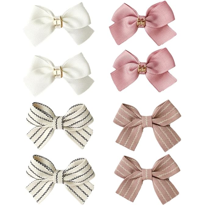 8PCS Baby Girl Dog Gift Wrap Hair Bow Clips Barrettes, Assorted Hair Accessories Alligator Clip for Little Girls Toddler Kids Teens