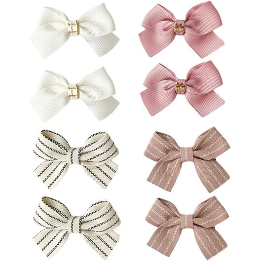 8PCS Baby Girl Dog Gift Wrap Hair Bow Clips Barrettes, Assorted Hair Accessories Alligator Clip for Little Girls Toddler Kids Teens