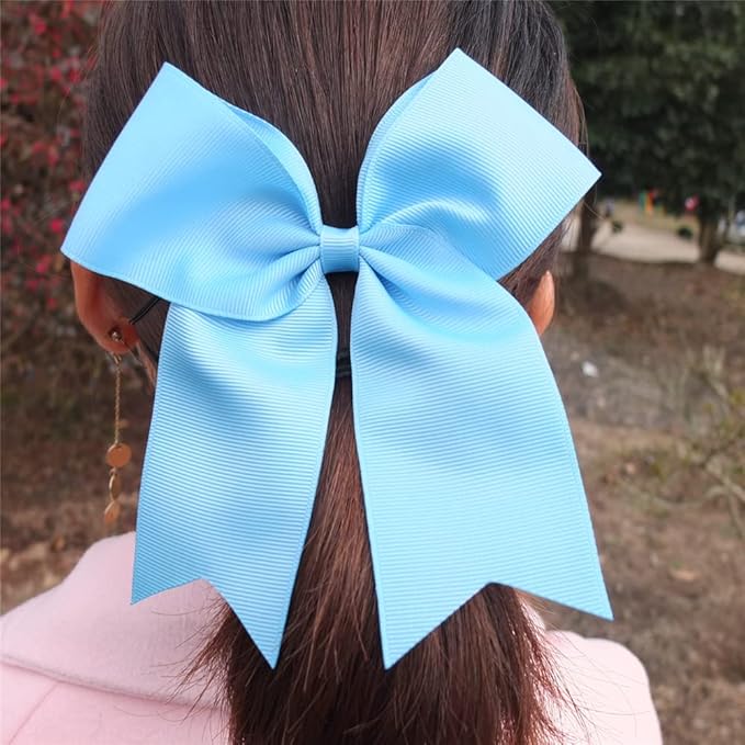 24 Colors Cheer Hair Bow Alligator Clips for Baby Little Girls School Colleage Teens Dancing Cheerleading Bow Hair Accessories (24 pcs/5.5 Inch Cheer Bow)