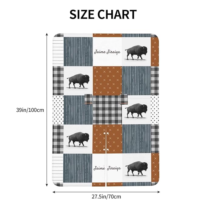 Personalized Plaid Baby Buffalo Infant Car Seats Canopy for Babies with Name, Custom Multi-use Blankets for Baby Boys Girls, Peekaboo Minky Nursing Breastfeeding Stroller Cover Canopies for Newborn