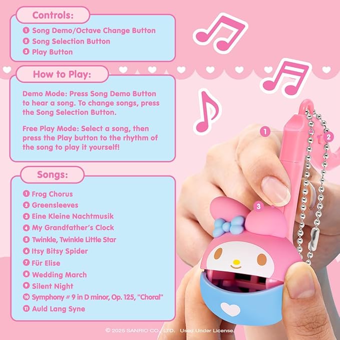Otamatone Melody Hello Kitty and Friends Electronic Portable Music Instrument/Synthesizer Toy from Japan by Maywa Denki [English Instructions] - My Melody