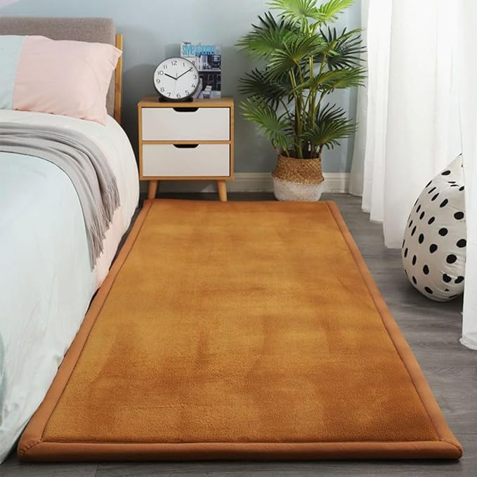 Play Crawling mat for Nursery Baby, Extra Soft Activity Floor Mat for Kids Playroom Bedroom- Light brown-200 * 300cm