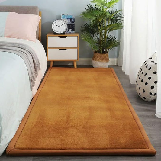 Play Crawling mat for Nursery Baby, Extra Soft Activity Floor Mat for Kids Playroom Bedroom- Light brown-80 * 150cm