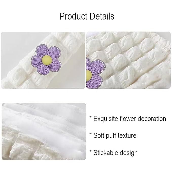 Car Seat Belt Cover Pad, 2 Pack Flower Car Accessorie Seatbelt Covers Cushion Neck Shoulder Strap Protector Universal Seat Belt Cover for Adults and Kids (Purple and Yellow)