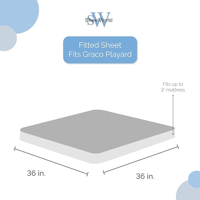 SheetWorld Fitted 100% Cotton Jersey Pack N Play Sheet Fits Graco Square Play Yard 36 x 36, Solid Red, Made in USA