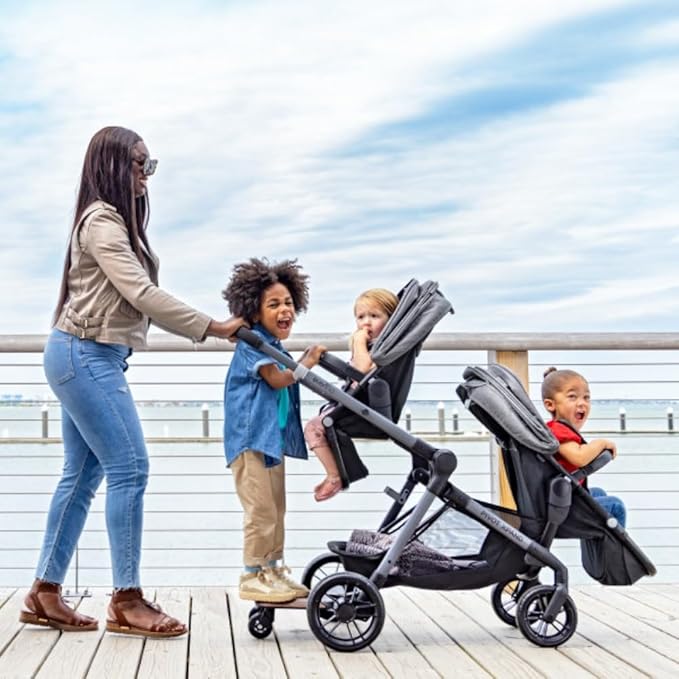 Evenflo Pivot Xpand Modular Travel System with LiteMax Infant Car Seat with Anti-Rebound Bar (Sabino Gray)