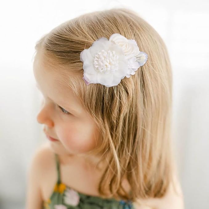 Flower Hair Clip BFNAAgirl Baby Girl Hair Bows Hair Accessories Alligator Clips for Infants Toddlers Gift (one size, flower8265)