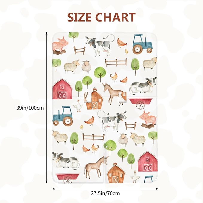 Farm Carseat Covers Baby, Winter Carseat Cover for Baby, Minky Baby Car Seat Cover for Boy & Girl, Peekaboo Opening Car Seat Canopy for Newborn, Multi Use Mom Nursing Cover, Farm Animals