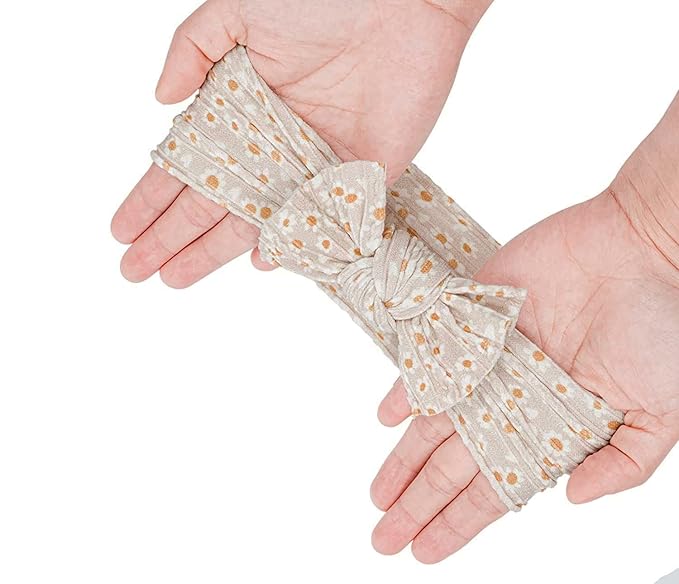 XuoAz Baby Girls Bow Flora Headband Baby Turban Knotted Elastic Headwrap for Newborn Infant Toddler Hair Accessories