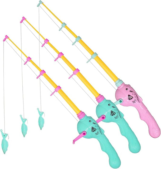3 Pcs Magnetic Fishing Pole Kids Toy Fishing Pole - No Fishes are Included, Fishing Game - Baby and Toddler Bath Toy Toy Fishing Pole for Bath, Pool