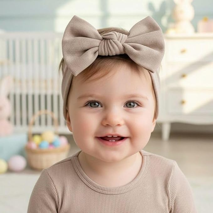 Baby Girl Headbands-Infant,Toddler Cotton Handmade Hairbands with Bows Child Hair Accessories