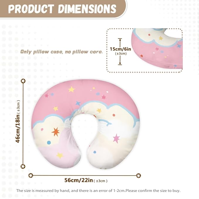 Panda Baby Car Seat Cover Cute Nursing Breastfeeding Covers Soft Breathable Vibrant Nursing Pillow Cover Boys & Girls Shower Gifts 2PCS Pink