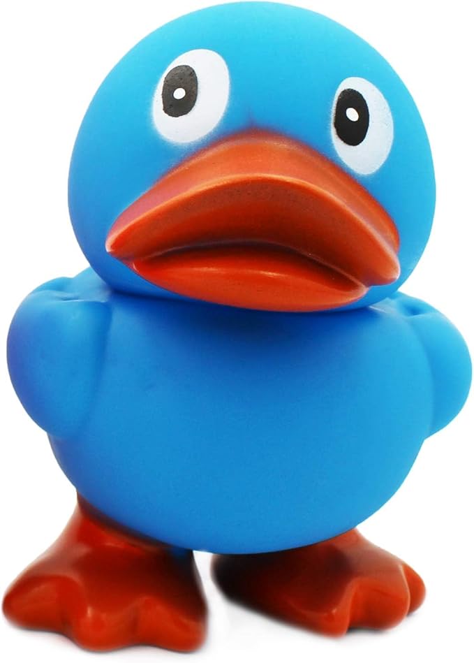 The Dreidel Company Jumbo Rubber Duck Toy with Flippers, Giant Rubber Duckies for Kids, Bath, Baby Shower, Birthday, Pool Activity, 6.5" Tall (2-Pack Assorted)