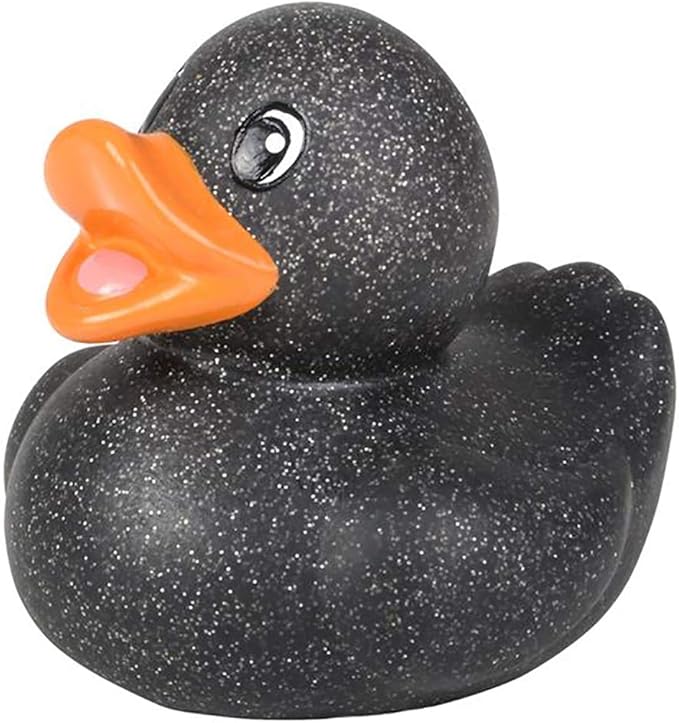 The Dreidel Company Glitter Rubber Duck Toy Assortment Duckies for Kids, Bath Birthday Gifts Baby Showers Summer Beach and Pool Activity, 2" (20-Pack)