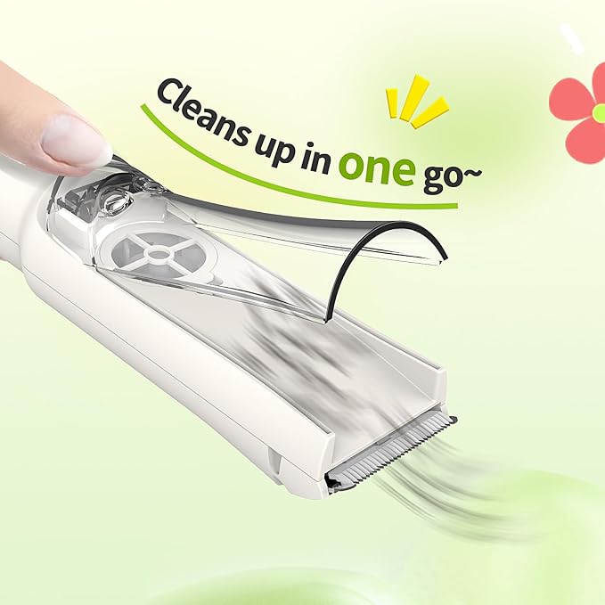 Baby Hair Clippers & Kids Hair Trimmer, Cordless Vacuum Hair Cutter, Ultra Quiet Electric Hair cutterfor Infant Toddler Boys & Girls (White)
