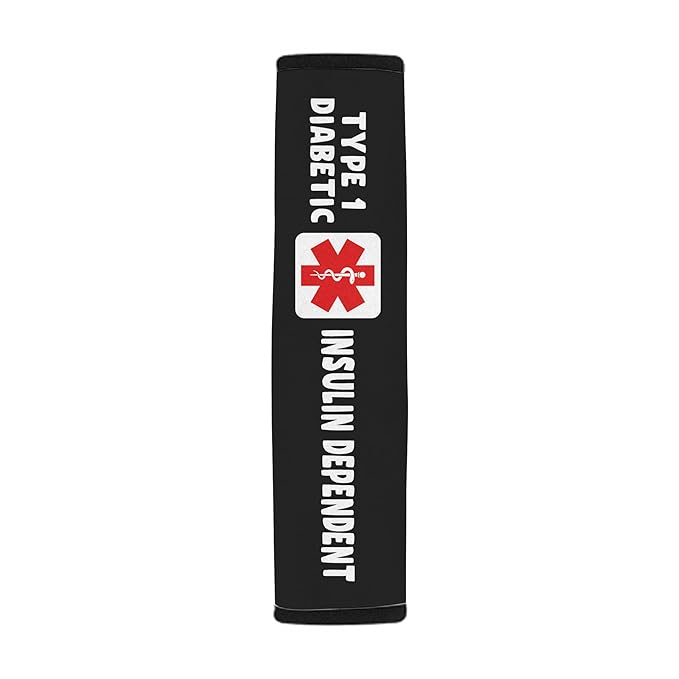 Type 1 Diabetic Insulin Dependent Custom Color Size Medical Car Seat Belt Cover for Adults Girls and Boys Seatbelt Belt Strap Shoulder Pad for a Driving 75