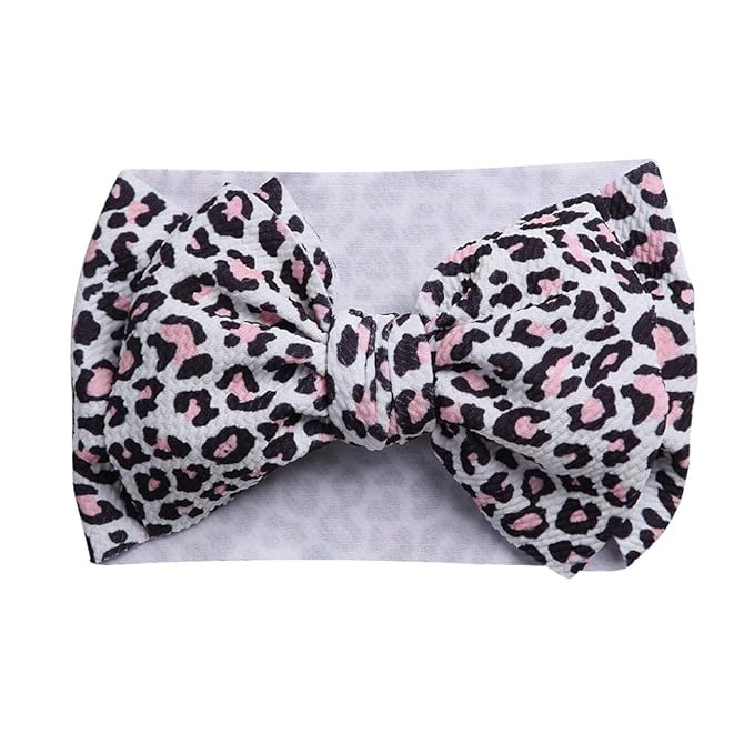 KIDOCHEESE Big Bows Baby Girl Headbands with Bows Elastics Nylon Hairbands Oversized Head Wraps Large Hair Bow Hair Accessories for Baby Girls Newborn Infant Toddlers Kids