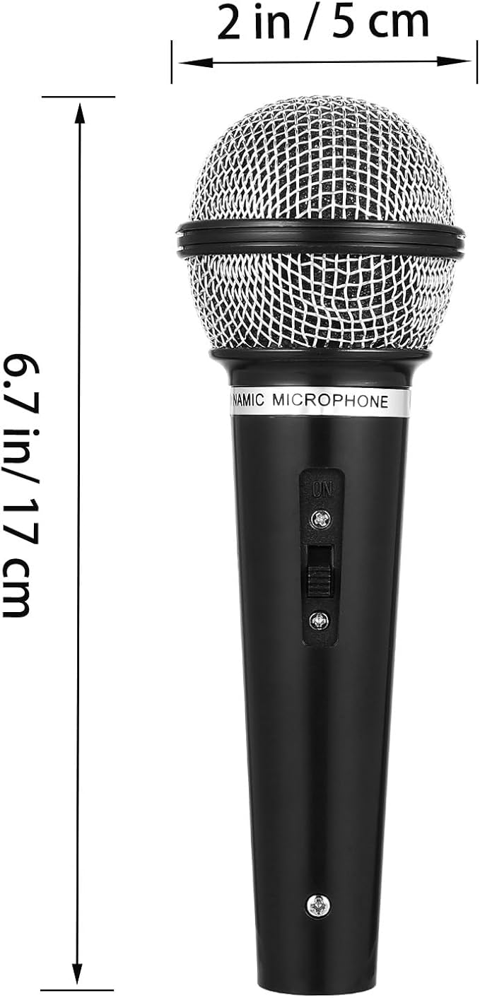 Fake Microphone - Pretend Play Toy for Birthday Parties, Stage Performances, Singing, Dancing & Role Playing