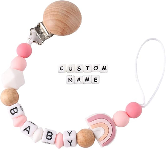 Personalized Pacifier Clip Customized Pacifier Clip with Custom Name Custom Pacifier Clip Holder with Name