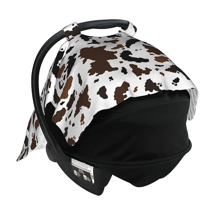 Cow Car Seat Covers for Babies Carseat Canopy Cover Nursing Cover for Boys Girls Baby