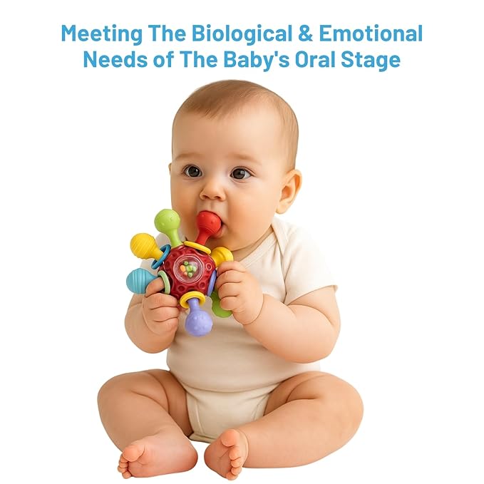 Baby Montessori Sensory Toys for 0-6 6-12 Months, Baby Teether Teething Toys for Babies 0 3 6 9 12 18 Months, Newborn Infant Learning Developmental Toys Gifts for 1 2 Year Old Boys Girls