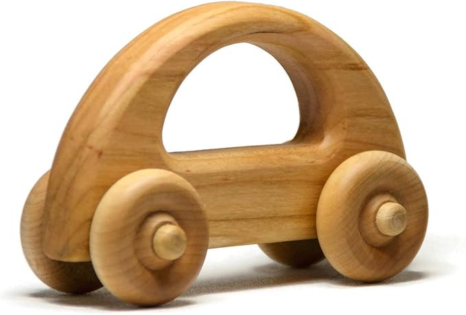 Wooden Toy Car – Handmade Natural Wood Push Car for Toddlers & Kids, Classic Gift Toy for Everyday Play