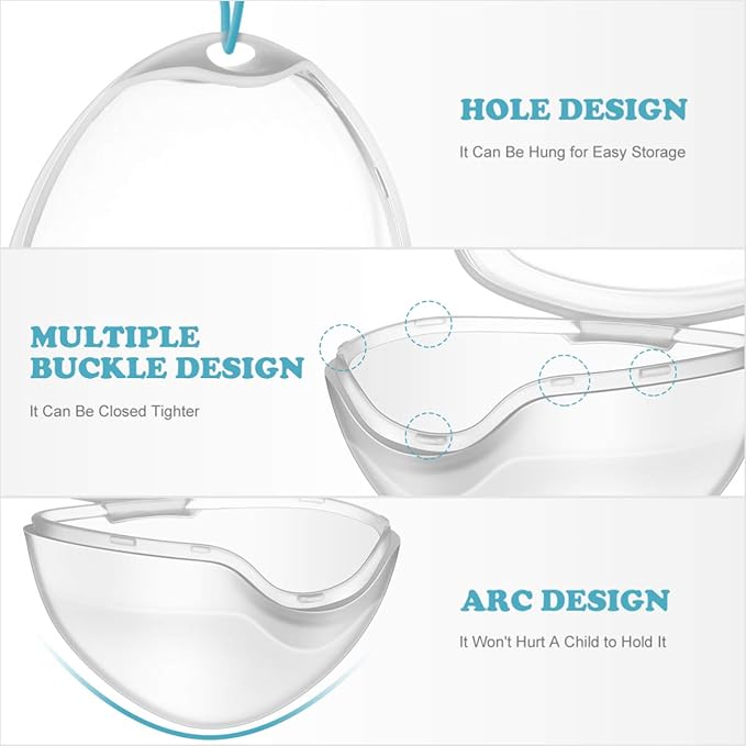 4PCS Transparent Pacifier Storage Box Clip - Clear Pacifier Holder Case Pacifier case,Pacifier Holder case,Pacifier Container for Baby Infant Newborn Toddler Outdoor Travel Pacifier Holder