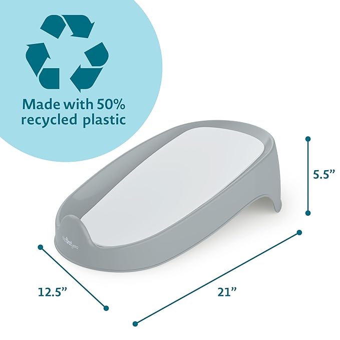The First Years Sure Comfort Renewed Baby Bather - 50% Recycled Material Baby Bath Seat - Baby Bath Support for Infants - Newborn Bath Essentials Ages 0 to 5 Months