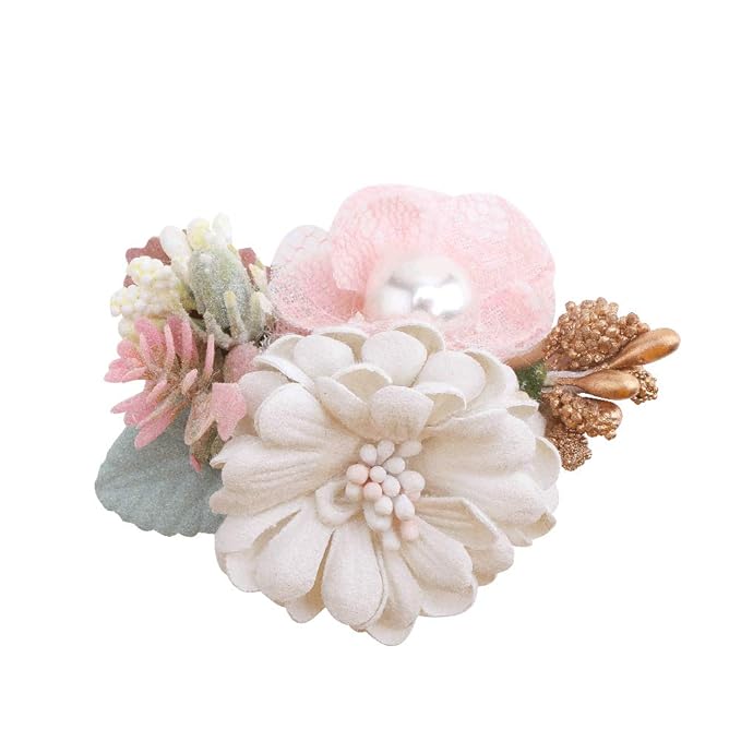 Flower Hair Clips Set-Cherrboll 3pcs Floral Hair Bow Accessories for Baby Girl Toddles Teen Gifts