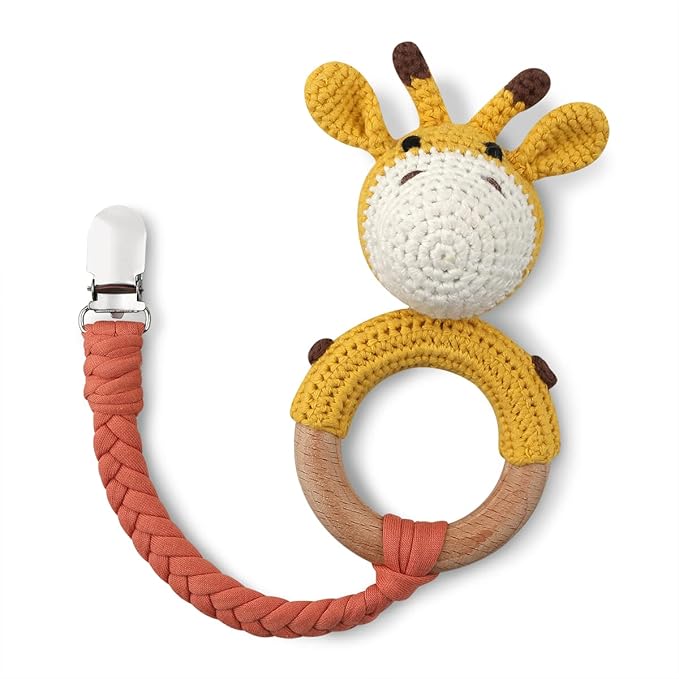 Baby Pacifier Holder for Boy and Girl, Teething Straps Unisex Design, Smoother Clip 100% Handmade Braided, Easy to Use for Teething Toys, (4 pack color varies)