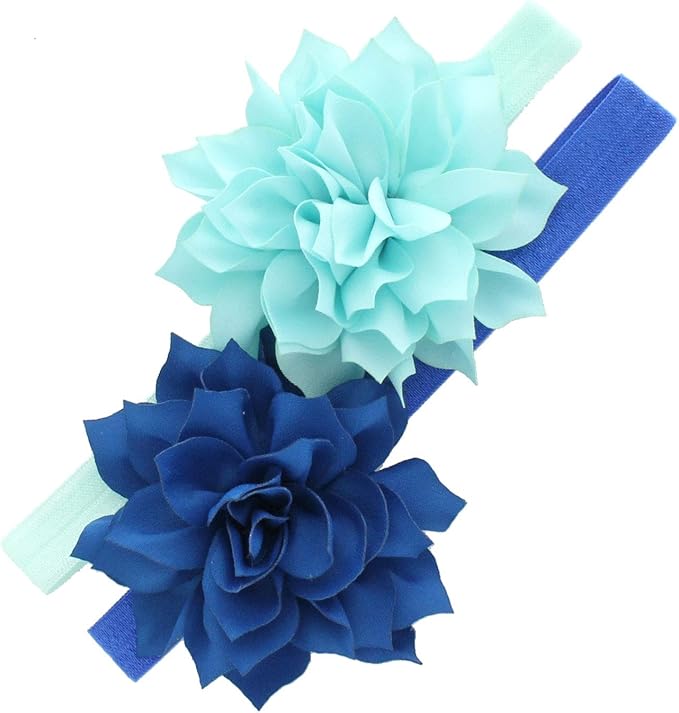 My Lello Petal Flower Headbands Baby - Girls - Toddler Stretchy Elastic Pair