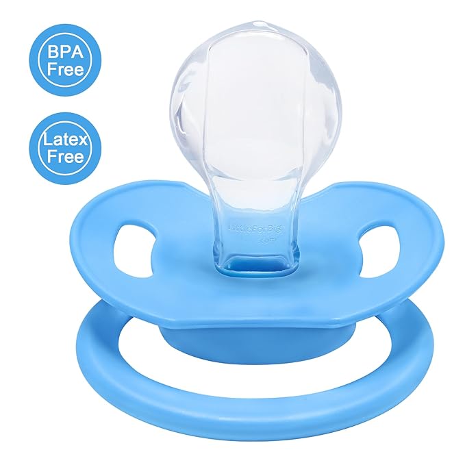 LittleForBig Bigshield Gen-II Adult Sized Printed Pacifier I Love Daddy Pattern Blue