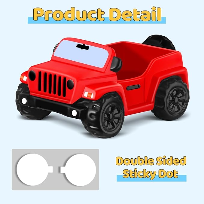 ANGGIKO 3.5 Inch Red Car Toy Match Most 2 in Rubber Ducks, Ducks for Jeeps, Vehicle Toys for Car Dashboard Decorations Accessory Rubber Duck Collection, Easter Basket Stuffers for Kids Party Favors