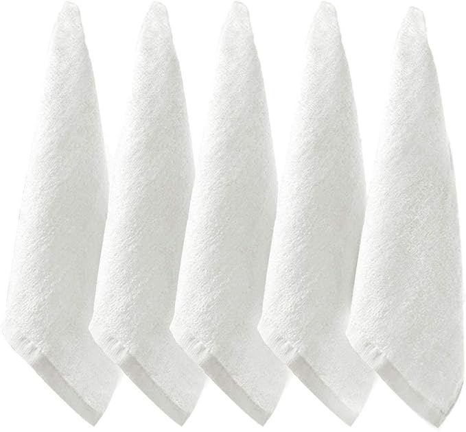 Foraineam 15 Pack 10 x 10 inch Facial Washcloths Ultra Soft Bath Towels Face Cloths