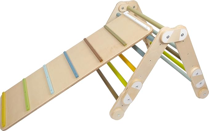 small foot Climbing Triangle Adventure Made of Wood, Movement Game for Children, Multifunctional, from 2 Years, 12238