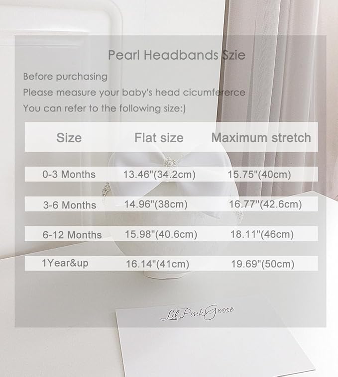 0-12 Newborn Baby Baptism Pearl Headband or Clip with Bow in WHITE Christening Headband with Satin Bow, Pearl Rhinestone Band (Cream(6-12Months), 1 Count (Pack of 1))