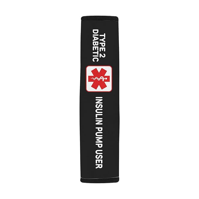 Type 2 Diabetic Insulin Pump User Custom Size Medical Alert Car Seat Belt Cover for Adults Girls and Boys Safety Seatbelt Belt Strap Shoulder Pad for a More Comfortable Driving 76