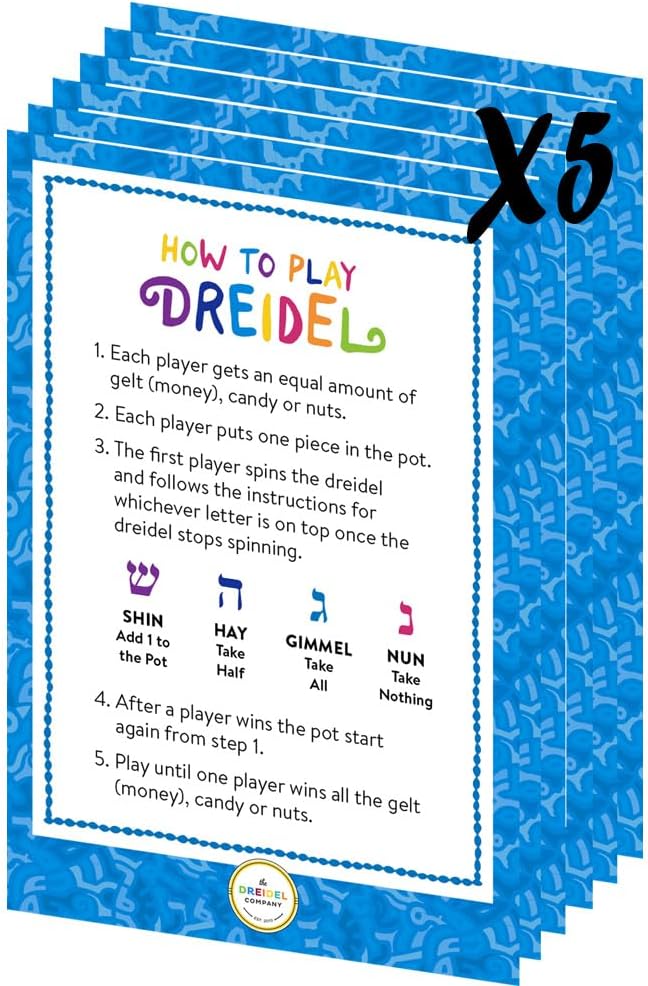 Hanukkah Blue and White Plastic Pastel Colored Dreidel, for Children, Boys and Girls, Party Favors (50-Pack)