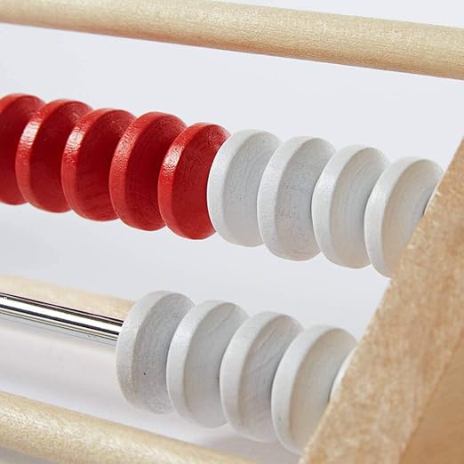 hand2mind 20-Bead Wooden Rekenrek Abacus, Colored Abacus for Kids Math, Wooden Counting Math Manipulatives, Bead Counters for Kids Math, Learn Counting and Numbers, Homeschool Supplies (Set of 1)