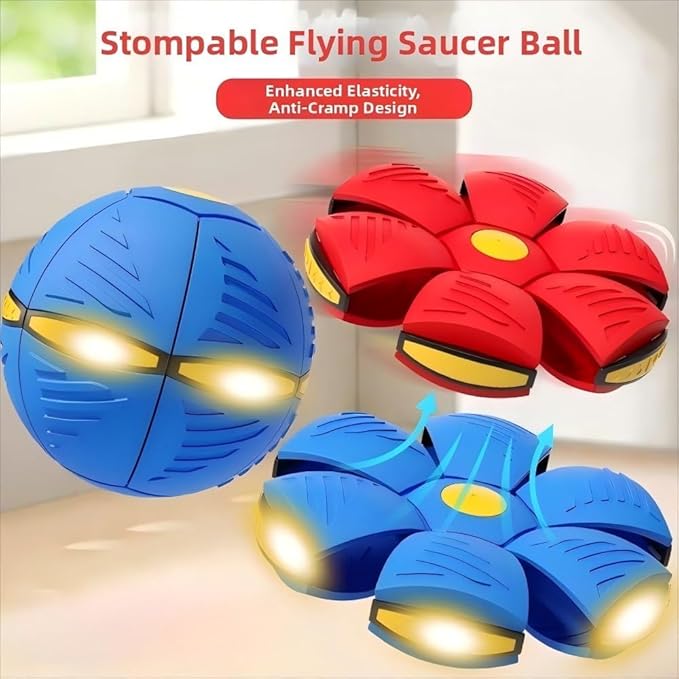 Magic Ball Pop Up Bouncy Ball Toy, Light Up Flashing Bouncing Balls for Kids, Fun Sensory Light Toy for Parent-Child & Pet-Friendly Play, Indoor Outdoor Play, Party Favor Gift