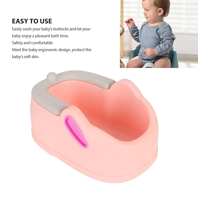Garosa 27 x 41.5 x 18.5cm Baby Butt Washing Basin Children Butt Wash Basin Baby Boys Girls Butt Bath Washing Seat Portable Lightweight Washing Basin for Newborn Infant Toddler