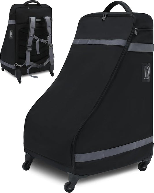 Car Seat Bag Backpack with Wheels for Air Travel Extra Large Padded Carseat Cover Carrier for Airplane Gate Check Bag