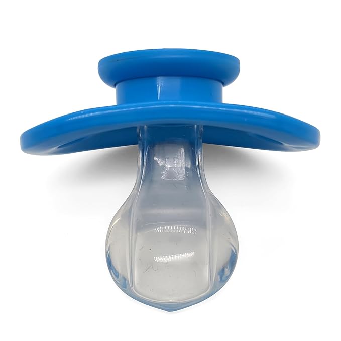 Adult Pacifier and Clip Set - Paci for Anxiety with Case - Whale Soft Silicone Large Nipple for Sleep - Binky for Autism