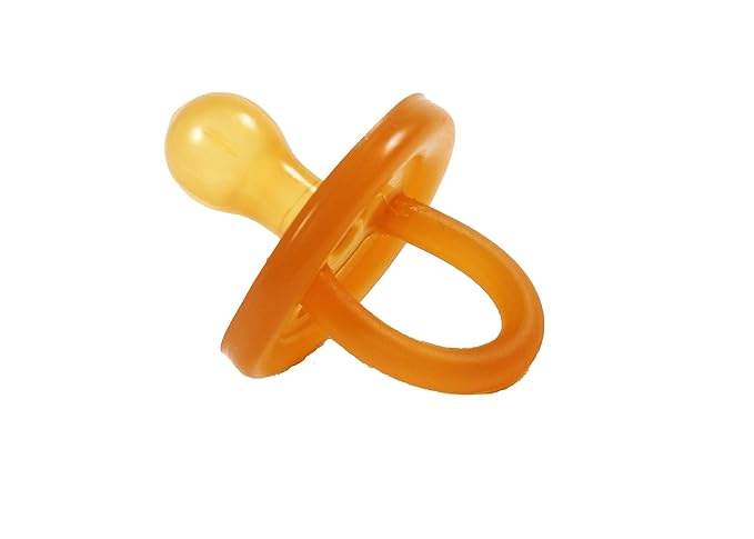 Sweetie Rubber Pacifier Natural Rubber Pacifier Rounded 2 Count (0-6 Month/Small)
