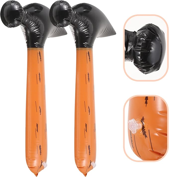 ABOOFAN 8Pcs Inflatable Hammer 22‘’ Blow up Hammer Balloon for Kids Construction Birthday Party Decorations Halloween Carnival Costume Accessories, Bath Pool Party Supplies